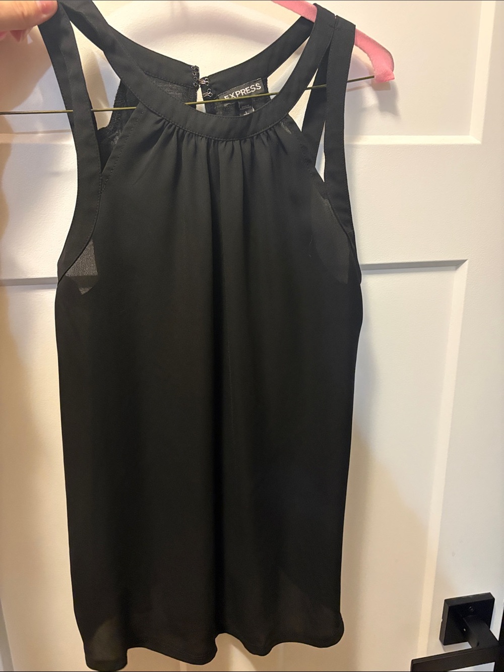 Express Black Sleeveless Halter Top